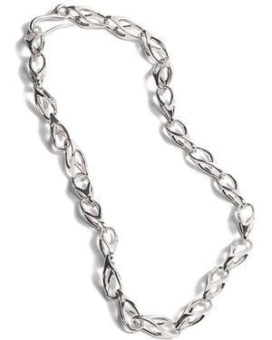 Luna Delphine Wishbone Necklace - Metallic