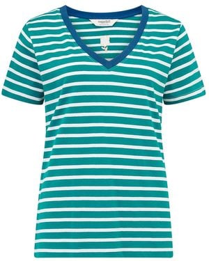 Sugarhill Khloe V-Neck T-Shirt, Off, Shb Flower - Blue