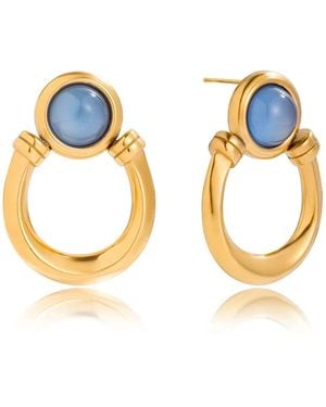 Olivia Le Helena Horseshoe Resin Earrings - Metallic