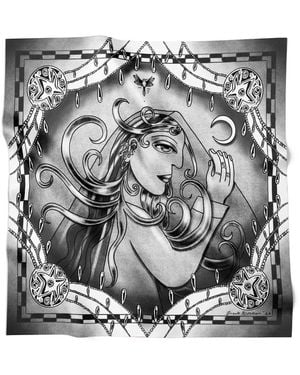 Tash and Ley Resurgence 90X90 Silk Scarf - Metallic