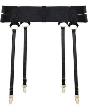 Empress Mimi Midnight Sky Adjustable Suspender Belt - Black