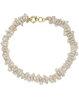 LINYA JEWELLERY Marley Big Pearl Necklace - Metallic