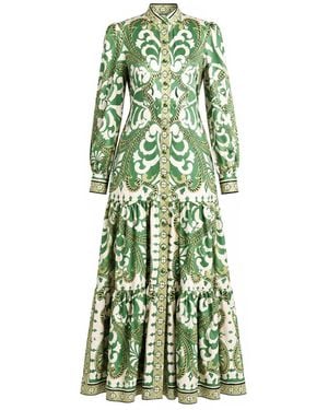 Maui X Lolita Zuri Baroque Print Dress - Green