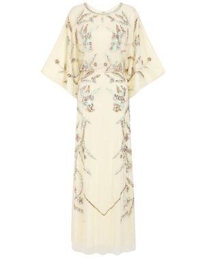 Frock and Frill Neutrals Suvi Embellished Maxi Dress - Natural