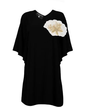 Laines London Laines Couture Kaftan With Cream & Seashell - Black
