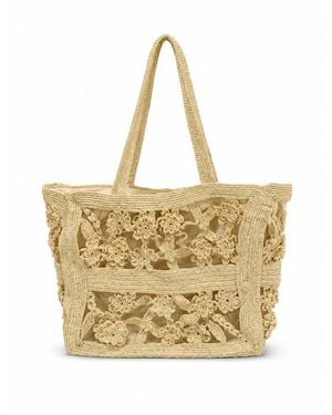 Zanatany Concepts Neutrals Flower Bag - Metallic
