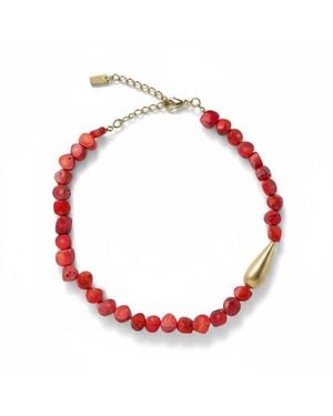 La Pluie Jewellery Goccia Necklace - Red