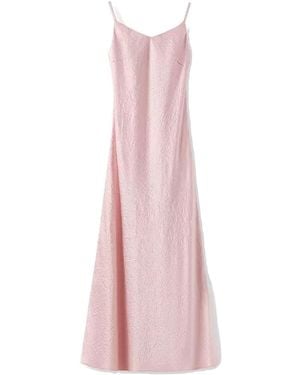 Jiaying Wang Wjy Studio London Slim-Fit Silk Long Dress - Pink