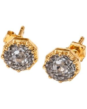 Native Gem Foundry Studs Georgian Collet Stud Earrings - Metallic