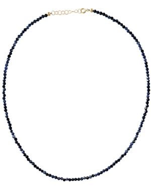 Herself Collections 14K Sapphire Bead Necklace - Metallic