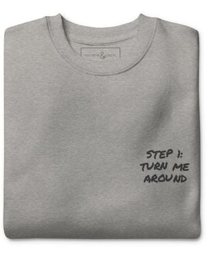 Anchor and Crew Heather Actually Nevermind Annotations Organic Cotton Sweatshirt - Gray