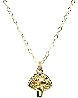Lexi Jewelry Earthy Mushroom Necklace - Metallic