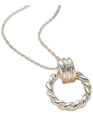 Posh Totty Designs Mini Tether Hoop Pendant Necklace - Metallic