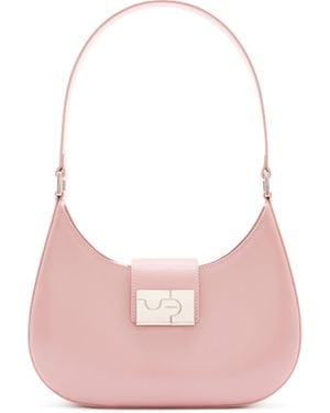 Amy Lynn Albany Rose Leather Shoulder Bag - Pink