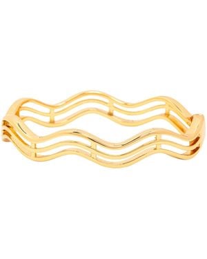Uchi and Soto Nami Wave Lines Bangle - Metallic