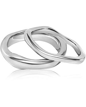 Mickey's Girl Stacked Waterproof Rings - Metallic