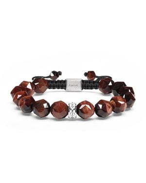 AWNL Ulfberht Tiger Eye Beaded Bracelet - Brown