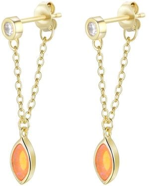 KAMARIA Full Swing Opal Earrings - Metallic