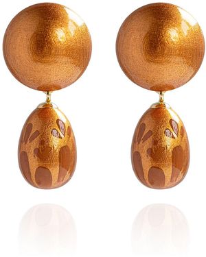 Saule Label Calista Earrings - Brown
