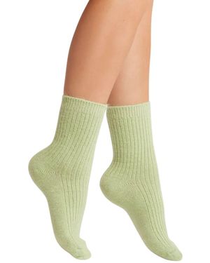 HIGH HEEL JUNGLE by KATHRYN EISMAN Cashmere Cloud Sock - Green