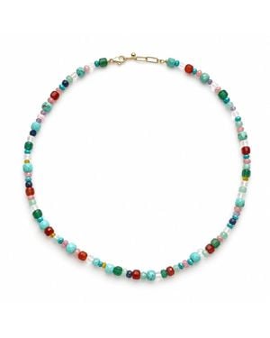 Angel Barocco Multi-Gemstone Beaded Necklace - Blue