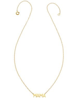 Heather Hawkins Jewelry Mama Fourteen Karat Fine Jewellery Block Print Necklace - Metallic