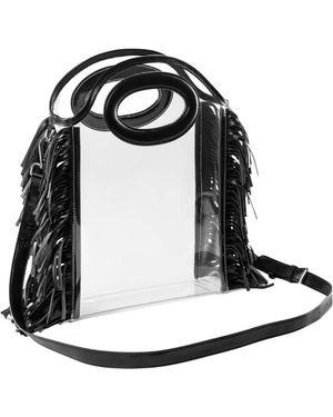 PAIGE Stadium-Approved Clear Tote Handbag - Black