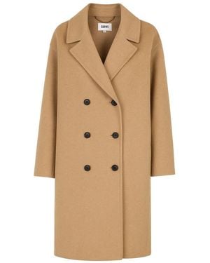 Guards London Neutrals Flora Wool Cashmere Double Breasted Coat - Natural