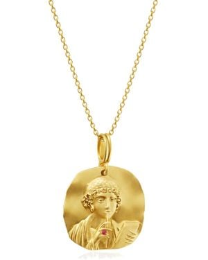 Ormiro Sappho The Poetess Medallion Necklace - Metallic