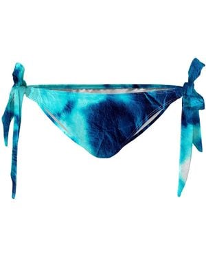 Aloha From Deer Tie Dye Bikini Bows Bottom - Blue