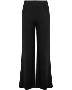 Mandragora Knit Trousers With A Straight Leg And High Waist Made Of Viscose – Ivy - Black