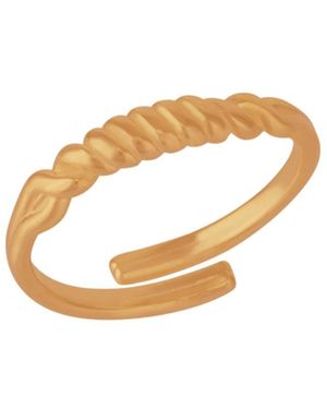 Spero London Twisted Screw Sterling Ring - Pink