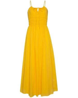 STATE OF GEORGIA The Sunrise Elastic Dress Oj - Yellow