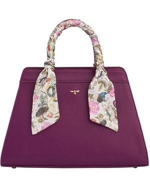 Fable England X Natural History Museum Floral Engravings Large Plum Tote - Purple
