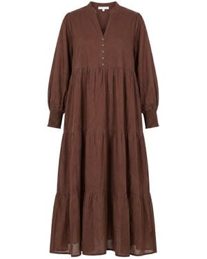 Adrift Clothing Sienna Billow Dress - Brown