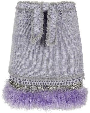 Andreeva Handmade Knit Midi Skirt - Grey