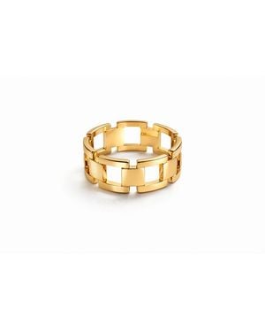 ADIBA Fusion Links Stainless Steel Ring - Metallic