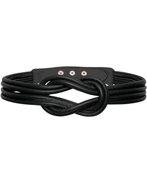 BeltBe Knot Leather Belt - Black
