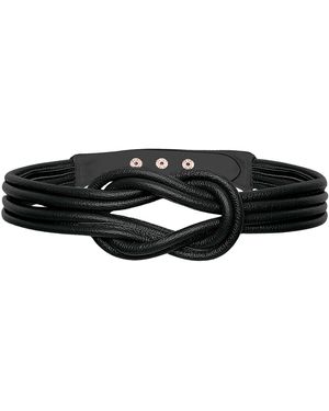 BeltBe Knot Leather Belt - Black