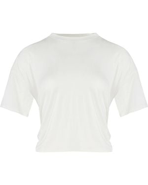 Pcfg Free Heaven Crop Draped Tshirt - White