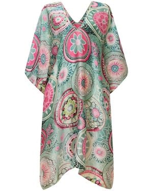 James Lakeland Mandala Print Kaftan - Blue