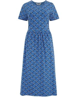 Sugarhill Sofia Jersey Midi Dress, Folklore Twist - Blue