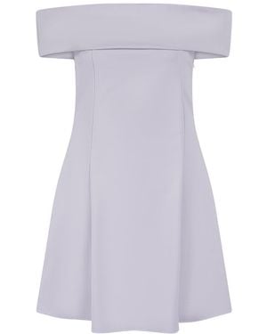Celestine & Mae Solaris Bardot Mini Dress - White