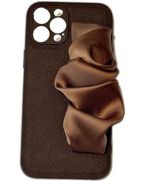 Wjy Studio London Phone Case With Silky Hand Holder - Brown