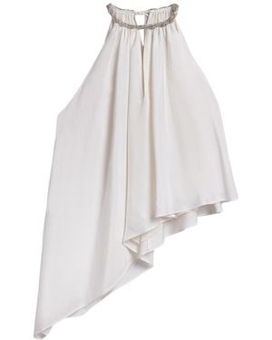 Nocturne Embellished Halter Blouse - White