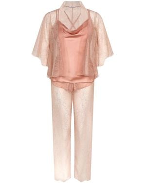 X Intima A Symphony Of Elegance- Three-Piece Pyjama Set - Pink