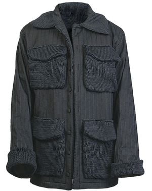 Maison Bogomil Pinstripe Cargo Jacket - Gray