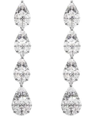 Arte Madrid Gemma Cascading Dangle Earrings - White