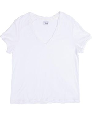 Vænn Slub Deep V Tee - White
