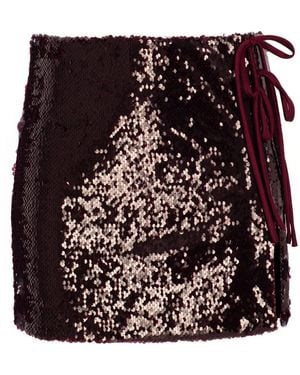 Herfetch Neutrals Mini Bling Bling Skirt-Burgundy - Purple